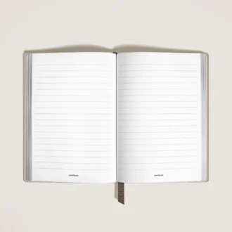 Cuaderno mediano en piel suave, páginas rayadas