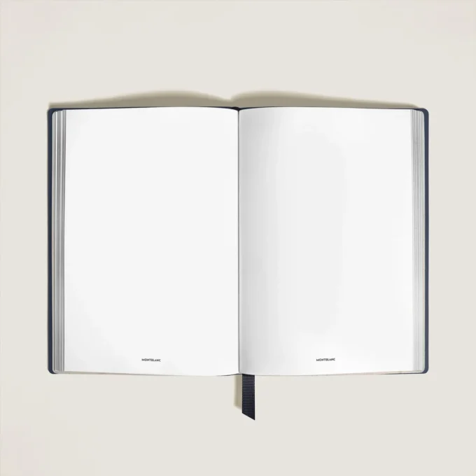 Cuaderno mediano, piel azul tinta, azul, páginas en blanco Cuaderno mediano, piel azul tinta, azul, páginas en blanco