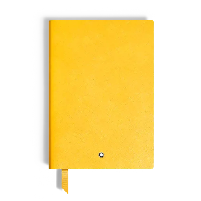 Cuaderno mediano, piel Saffiano, amarillo Modena – Páginas rayadas Cuaderno mediano, piel Saffiano, amarillo Modena – Páginas rayadas