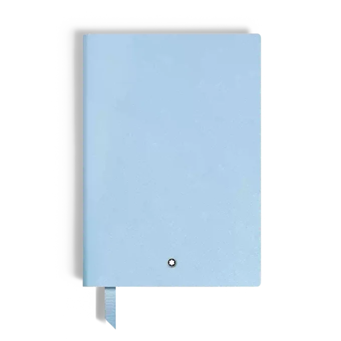 Cuaderno mediano, piel Saffiano, azul pálido – Páginas rayadas Cuaderno mediano, piel Saffiano, azul pálido – Páginas rayadas