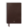 Cuaderno mediano, piel Saffiano, color tabaco – Páginas rayadas Cuaderno mediano, piel Saffiano, color tabaco – Páginas rayadas