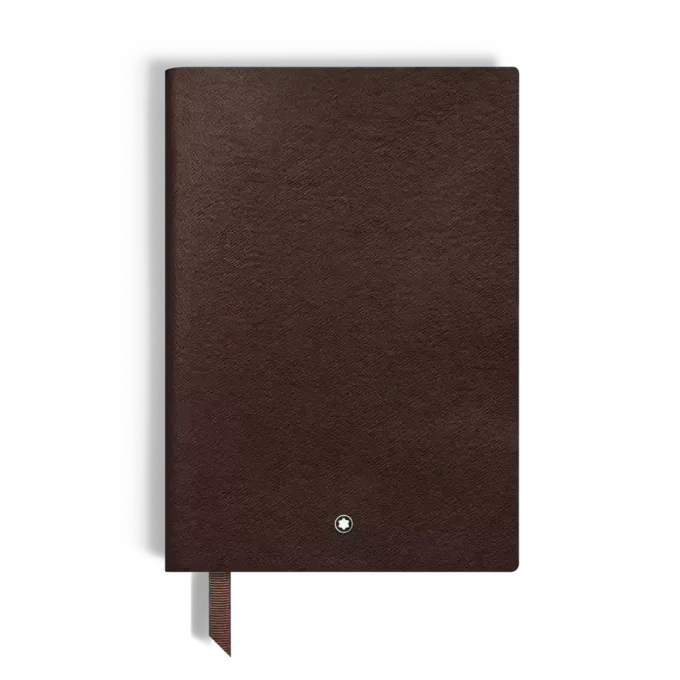 Cuaderno mediano, piel Saffiano, color tabaco – Páginas rayadas Cuaderno mediano, piel Saffiano, color tabaco – Páginas rayadas
