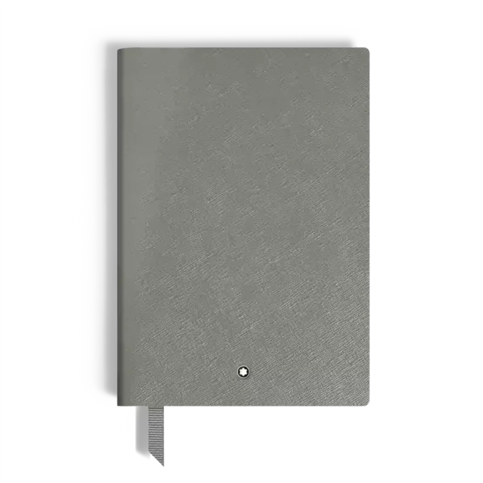 Cuaderno mediano, piel Saffiano, gris medio – Páginas rayadas Cuaderno mediano, piel Saffiano, gris medio – Páginas rayadas