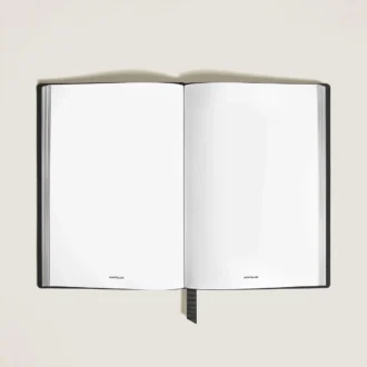 Cuaderno mediano, piel Saffiano, negro – Páginas en blanco