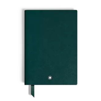 Cuaderno mediano, piel Saffiano, verde británico – Páginas rayadas