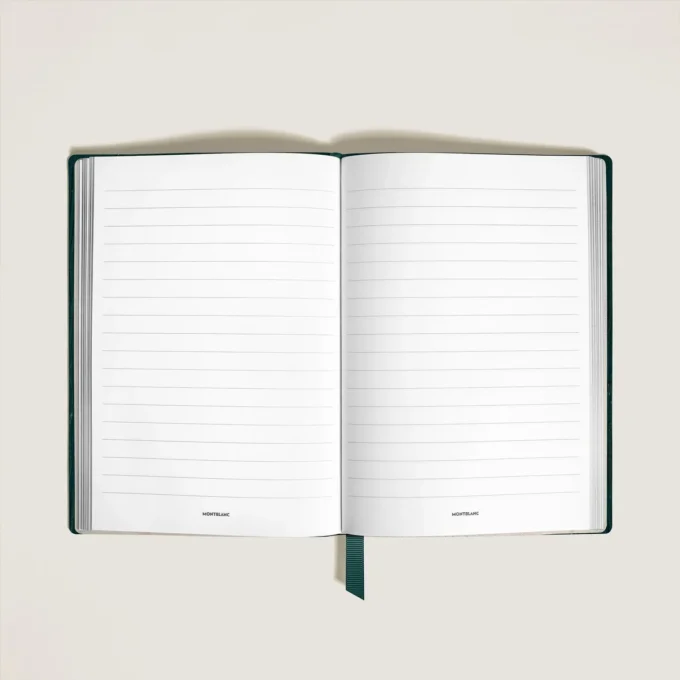 Cuaderno mediano, piel Saffiano, verde británico – Páginas rayadas Cuaderno mediano, piel Saffiano, verde británico – Páginas rayadas