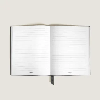 Cuaderno pequeño, cuero negro, negro, páginas rayadas