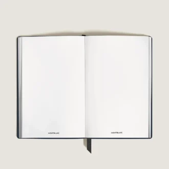 Cuaderno pequeño, piel azul tinta, azul, páginas en blanco