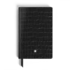 Cuaderno pequeño, piel con relieve de cocodrilo, negro – Páginas rayadas Cuaderno pequeño, piel con relieve de cocodrilo, negro – Páginas rayadas