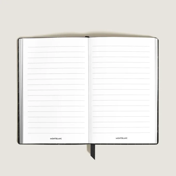 Cuaderno pequeño, piel con relieve de cocodrilo, negro – Páginas rayadas Cuaderno pequeño, piel con relieve de cocodrilo, negro – Páginas rayadas