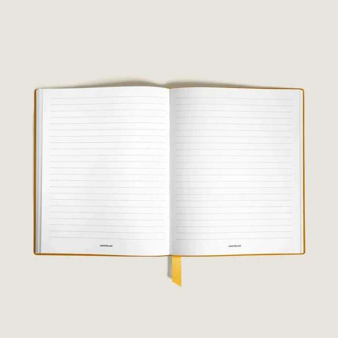 Cuaderno pequeño, piel Saffiano, amarillo Modena – Páginas rayadas Cuaderno pequeño, piel Saffiano, amarillo Modena – Páginas rayadas