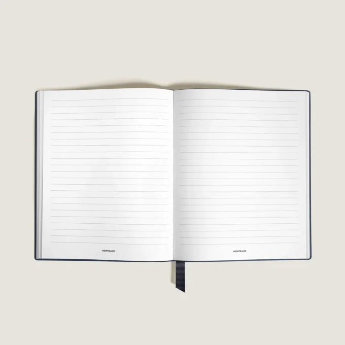 Cuaderno pequeño, piel Saffiano, azul – Páginas rayadas Cuaderno pequeño, piel Saffiano, azul – Páginas rayadas