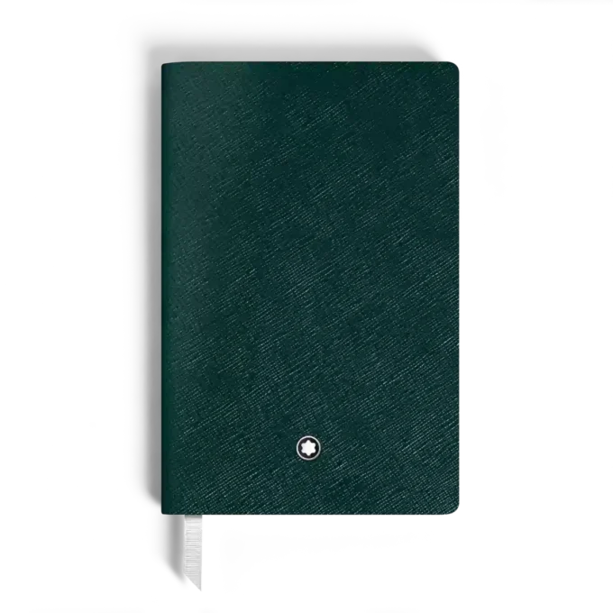 Cuaderno pequeño, piel Saffiano, verde británico – Páginas rayadas Cuaderno pequeño, piel Saffiano, verde británico – Páginas rayadas