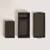 Estuche para bolígrafos, piel con relieve de cocodrilo, negro Estuche para bolígrafos, piel con relieve de cocodrilo, negro