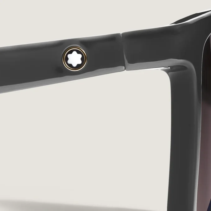 Gafas de sol con montura inyectada cuadrada en negro Gafas de sol con montura inyectada cuadrada en negro