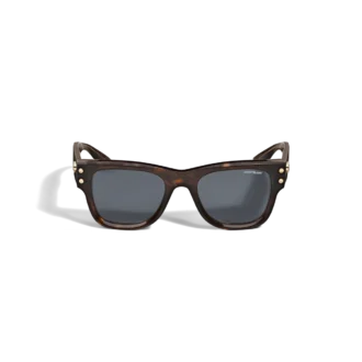Gafas de sol cuadradas con montura de acetato color habana