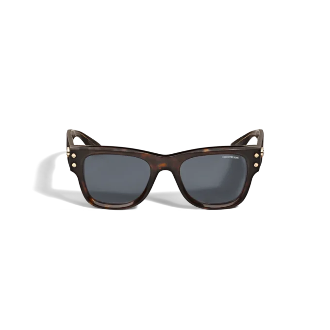 Gafas de sol cuadradas con montura de acetato color habana Gafas de sol cuadradas con montura de acetato color habana