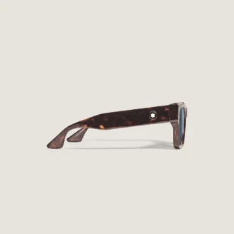 Gafas de sol cuadradas con montura de acetato color habana