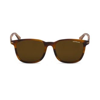 Gafas de sol cuadradas con montura de acetato de color marrón