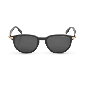 Gafas de sol cuadradas con montura de acetato de color negro