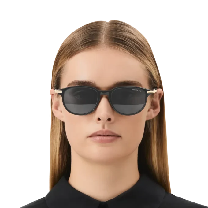 Gafas de sol cuadradas con montura de acetato de color negro Gafas de sol cuadradas con montura de acetato de color negro