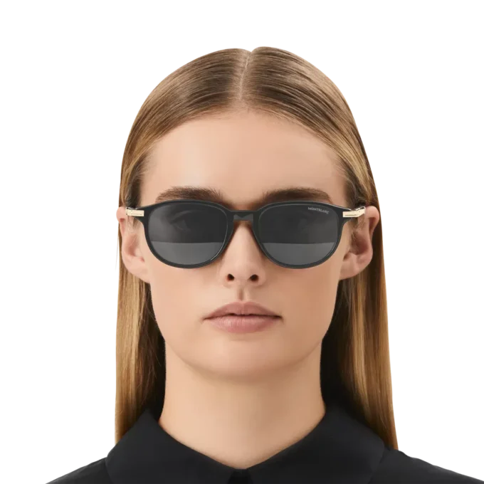 Gafas de sol cuadradas con montura de acetato de color negro Gafas de sol cuadradas con montura de acetato de color negro