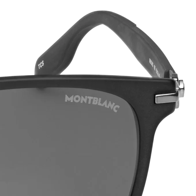 Gafas de sol cuadradas con montura de acetato negro