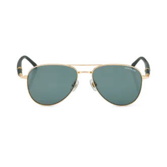 Gafas de sol cuadradas con montura metálica dorada