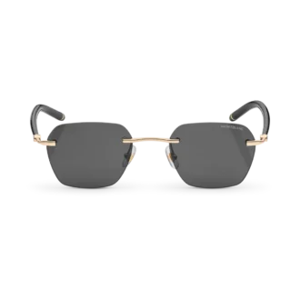 Gafas de sol cuadradas con montura metálica dorada