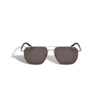 Gafas de sol cuadradas con montura metálica dorada