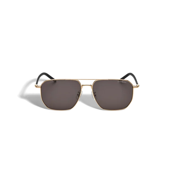 Gafas de sol cuadradas con montura metálica dorada Gafas de sol cuadradas con montura metálica dorada
