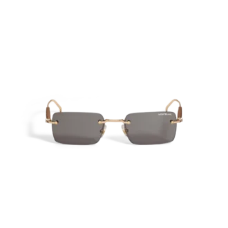 Gafas de sol cuadradas con montura metálica dorada