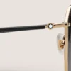 Gafas de sol cuadradas con montura metálica dorada Gafas de sol cuadradas con montura metálica dorada