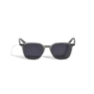 Gafas de sol ovaladas con montura de acetato gris