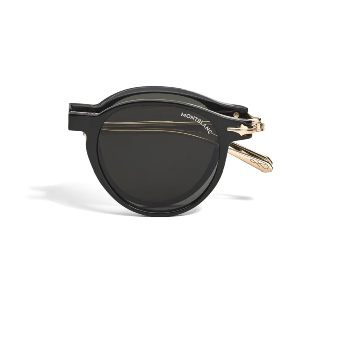 Gafas de sol ovaladas plegables con montura inyectada de color negro Gafas de sol ovaladas plegables con montura inyectada de color negro