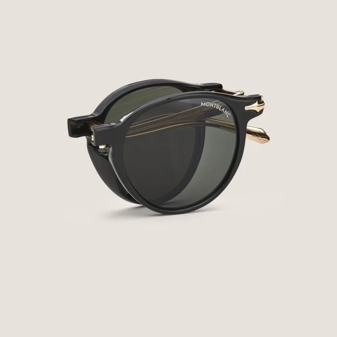 Gafas de sol ovaladas plegables con montura inyectada de color negro Gafas de sol ovaladas plegables con montura inyectada de color negro