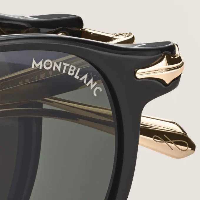Gafas de sol ovaladas plegables con montura inyectada de color negro Gafas de sol ovaladas plegables con montura inyectada de color negro