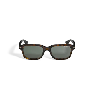 Gafas de sol rectangulares con montura de acetato color habana