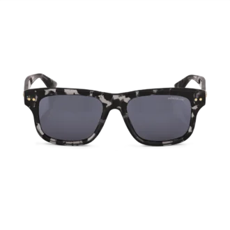 Gafas de sol rectangulares con montura de acetato de color negro