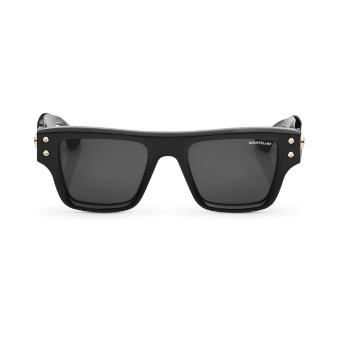 Gafas de sol rectangulares con montura de acetato de color negro Gafas de sol rectangulares con montura de acetato de color negro
