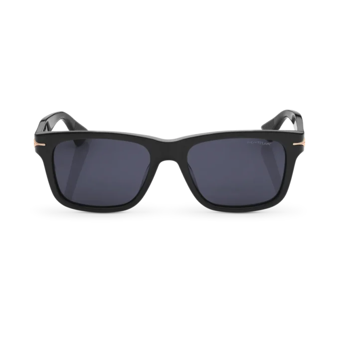 Gafas de sol rectangulares con montura de acetato de color negro Gafas de sol rectangulares con montura de acetato de color negro