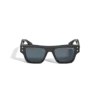 Gafas de sol rectangulares con montura de acetato de color negro