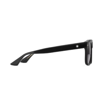 Gafas de sol rectangulares con montura de acetato de color negro