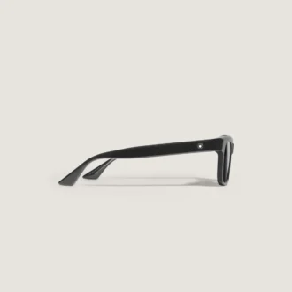 Gafas de sol rectangulares con montura de acetato de color negro