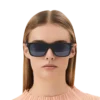 Gafas de sol rectangulares con montura de acetato de color negro Gafas de sol rectangulares con montura de acetato de color negro