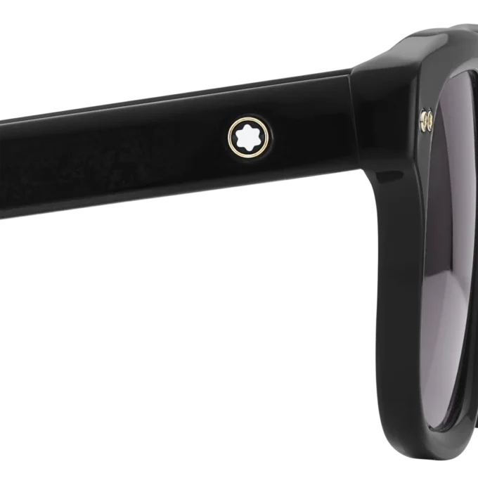 Gafas de sol rectangulares con montura de acetato de color negro Gafas de sol rectangulares con montura de acetato de color negro