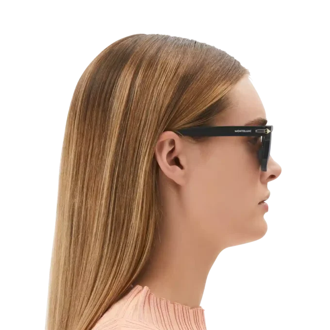 Gafas de sol rectangulares con montura de acetato de color negro Gafas de sol rectangulares con montura de acetato de color negro
