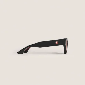 Gafas de sol rectangulares con montura de acetato negro