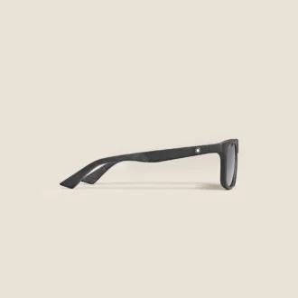 Gafas de sol rectangulares con montura de acetato negro