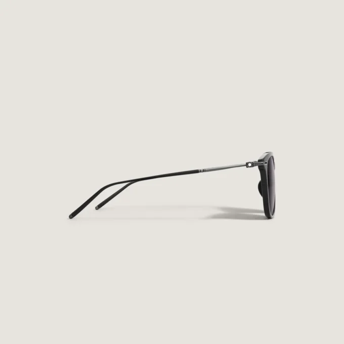 Gafas de sol rectangulares con montura de acetato negro Gafas de sol rectangulares con montura de acetato negro